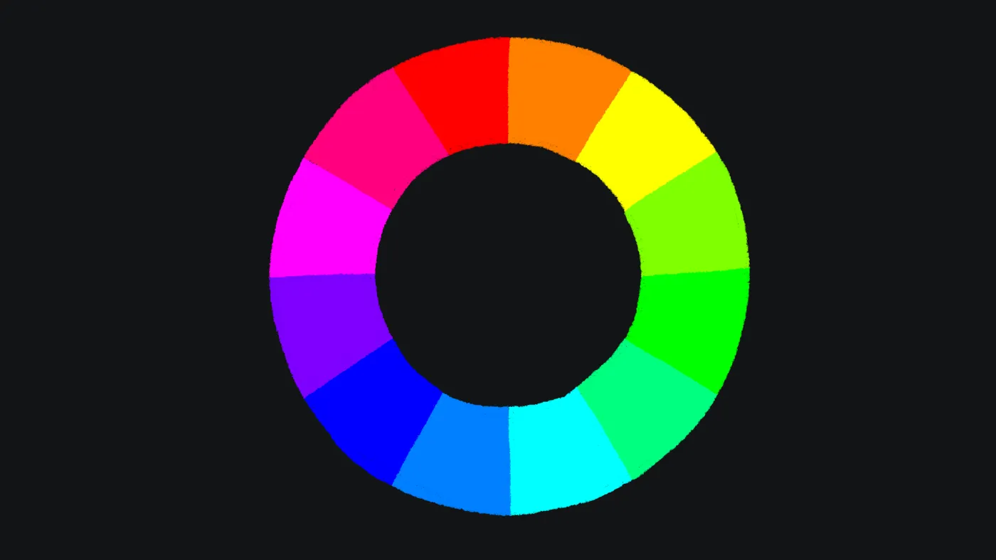 Illustration of a color wheel