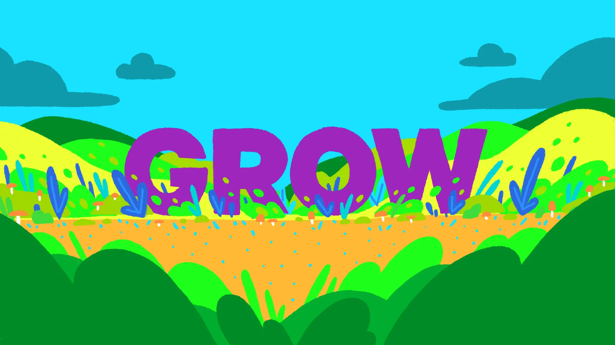 Illustration using lots of wild colors